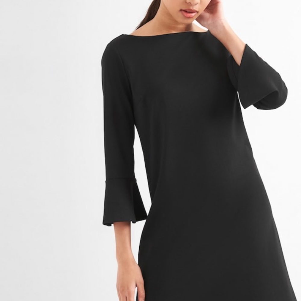 Ponte Bell Sleeve Shift Dress